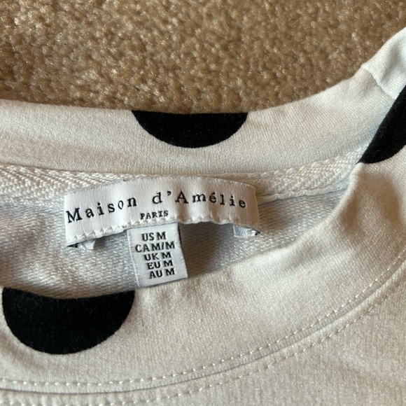 Maison d’Amélie Polkadot Short Sleeve Top - Picture 3 of 5